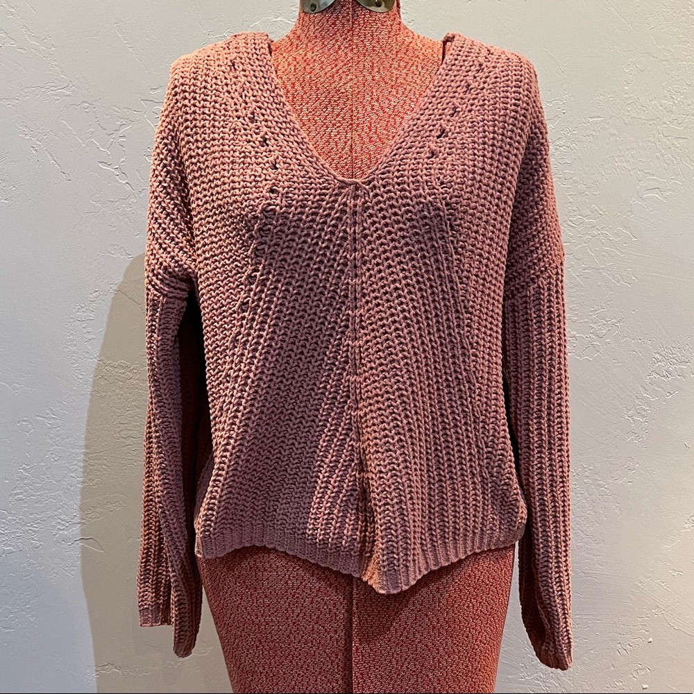 Pink Cropped Sweater